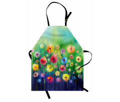 Colorful Garden Meadow Theme Apron