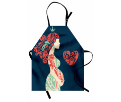 Pregnant Woman and Heart Apron