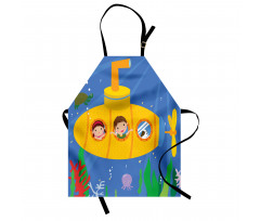 Boy Girl Dog Underwater Apron