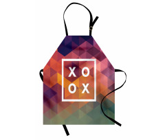 Colorful Geometric Kiss Square Apron