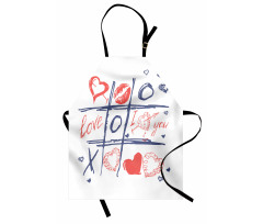 Hearts Lips and I Love You Apron