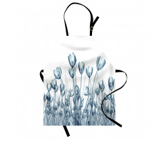 Crocus Flower Field in Xray Apron