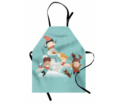 Cartoon of Kids Having Fun Apron