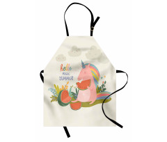 Summer Unicorn Watermelon Apron