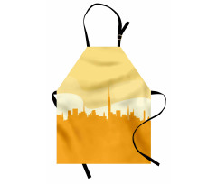 Panoramic Silhouette Cityscape Apron