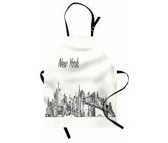 Simplistic Sketch of New York Apron