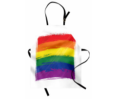 Watercolor Rainbow Flag Love Apron