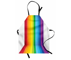 Shade of Rainbow Colors Line Apron