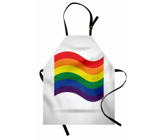 Waving Gay Flag Illustration Apron