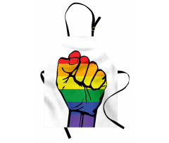 Gay Rights Rainbow Fist LQBT Apron