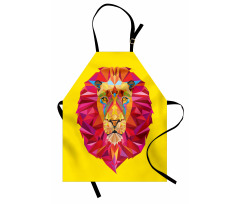 Geometric Lion Face Apron