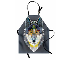 Wolf Coyote Portrait Art Apron