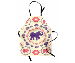 Colorful Floral Elephant Apron