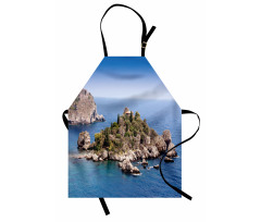 Taormina Beach Rocky Island Apron