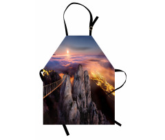 Full Moon Sunset Alps Apron