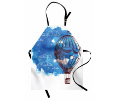 Bon Voyage Sky Cloud Balloon Apron