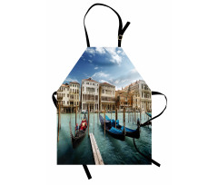 Romantik Mutfak Önlüğü Venedik'te Gondol Gezisi Temalı