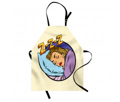 Beauty Sleeping Woman Pop Art Apron