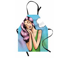 Girl Sleeping Retro Pop Art Apron