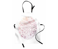 Round Order Sea Animals Apron