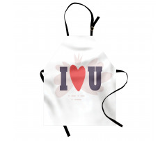 I Heart You Simple Pictogram Apron