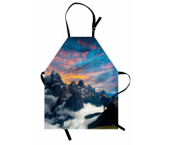 Alpine Clouds Foggy Apron