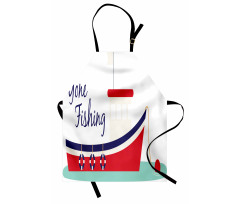 Cartoon Fishing Boat Apron