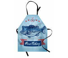 Throat Fish USA Flag Apron