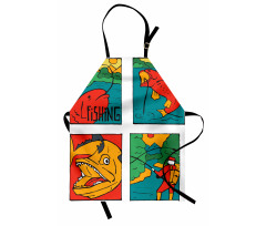 Fisherman Caricature Apron