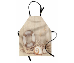 Life Buoy Wooden Sepia Apron