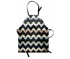 Retro Art Black Chevron Apron