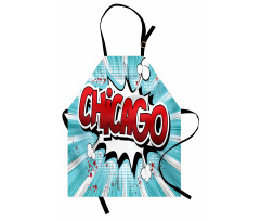 Pop Art Comic Book Chicago Apron