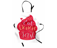 Eat Dessert First Cupcake Apron