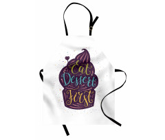 Doodle Cupcake Heart Apron