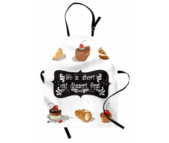 Various Dessert Doodle Apron