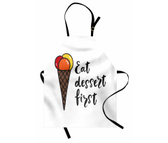 Eat Dessert First Ice Cream Apron