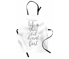 Cursive Ink Lettering Dessert Apron