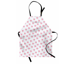 Sheep with Stripes Hearts Apron