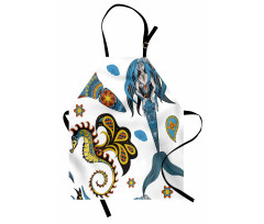 Mermaid and Sea Horse Apron