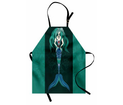 Hand Drawn Mermaid Apron