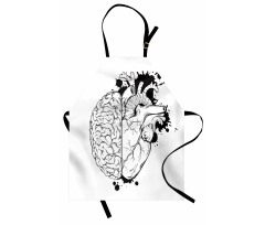 Human Heart and Brain Art Apron