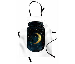 Crescent and Stars in Wish Jar Apron