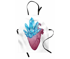 Crystal Growing from Heart Apron