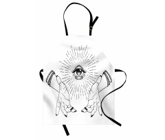 Mystical Themed Sketch Eye Apron