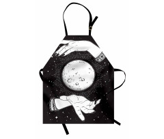 Moon in Fortune Teller Hands Apron