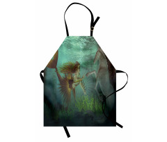 Mermaid with Seahorse Apron