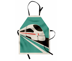 Ulaşım Mutfak Önlüğü Modern Hızlı Tren Desenli Tatil
