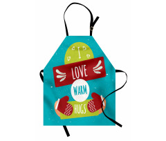 I Love Warm Hugs Gloved Hands Apron