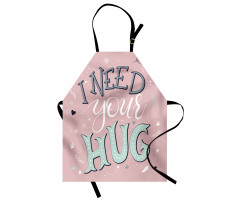 I Need Your Hug in Pastel Tone Apron