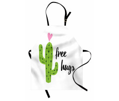 Cactus with Free Hug Words Apron